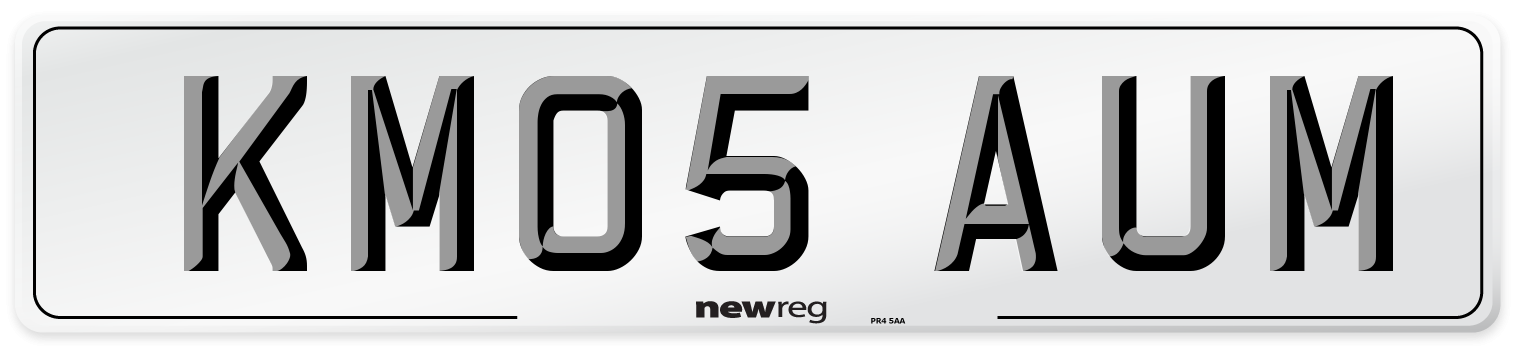 KM05 AUM Number Plate from New Reg